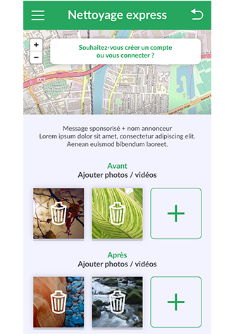 App mobile Trash Spotter - Exemple 2