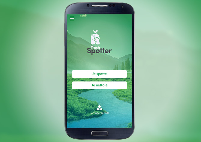 App mobile Trash spotter - Vue mobile